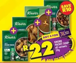 Shoprite KNORR PACKET SOUP all variants 50g offer