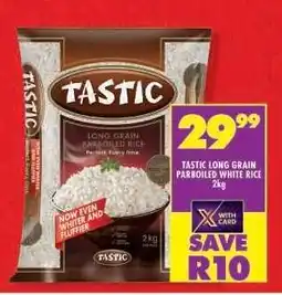 Shoprite Tastic Long Grain Parboiled White Rice 2kg offer