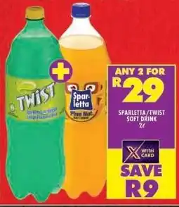 Shoprite Sparletta/Twist Soft Drink 2L offer