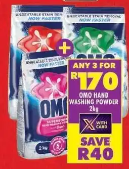 Shoprite OMO Hand Washing Powder 2kg offer