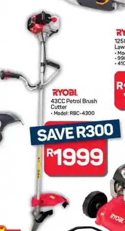 Pick n Pay Hypermarket Ryobi 43cc Petrol Brush Cutter offer