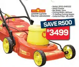 Pick n Pay Hypermarket WOLF Garden 2200W Cyclone Electric Lawnmower offer