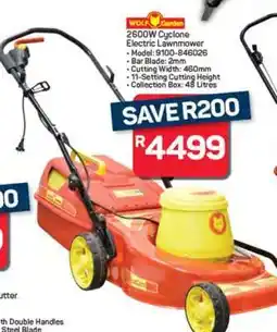 Pick n Pay Hypermarket WOLF Garden 2600W Cyclone Electric Lawnmower offer