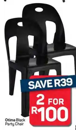 Pick n Pay Hypermarket Otima Black Party Chair offer