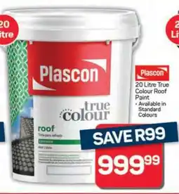 Pick n Pay Hypermarket Plascon 20 Litre True Colour Roof Paint offer