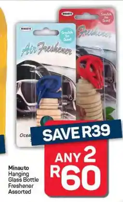 Pick n Pay Hypermarket Miniauto Hanging Glass Bottle Freshener Assorted offer