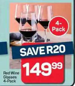 Pick n Pay Hypermarket Red Wine Glasses 4-Pack offer