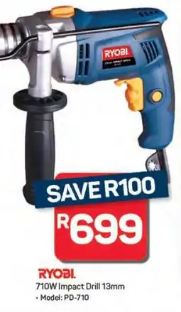 Pick n Pay Hypermarket RYOBI 710W Impact Drill 13mm offer