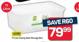 Pick n Pay Hypermarket 11 Litre Clearly Neat Storage Box offer