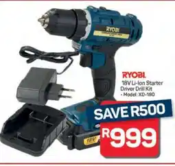 Pick n Pay Hypermarket RYOBI 18V Li-Ion Starter Driver Drill Kit offer