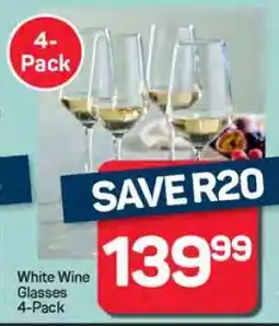 Pick n Pay Hypermarket White Wine Glasses 4-Pack offer