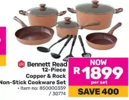 Game Bennett Read 12-Piece Copper & Rock Non-Stick Cookware Set offer