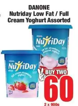 Boxer Danone Nutriday Low Fat / Full Cream Yoghurt Assorted offer