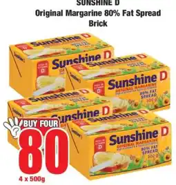 Boxer SUNSHINE D Original Margarine 80% Fat Spread Brick offer