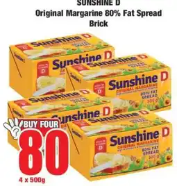 Boxer SUNSHINE D Original Margarine 80% Fat Spread Brick offer