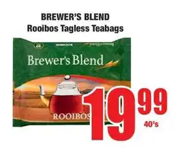 Boxer Brewer's Blend Rooibos Tagless Teabags offer