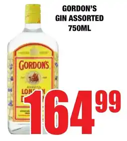 Boxer Liquors Gordon's gin assorted offer