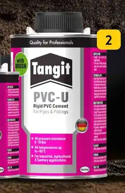 Builders Warehouse Tangit PVC-U Rigid PVC Cement Tin with Brush offer