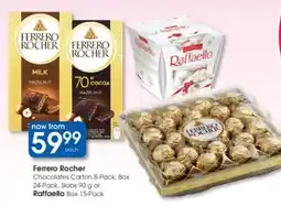 Clicks Ferrero Rocher Chocolates Carton, Box, Slabs or Raffaello Box offer
