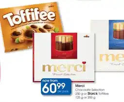 Clicks Merci Chocolate Selection or Storck Toffifee offer