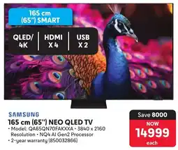 Makro Samsung 165 cm 65" NEO QLED TV offer