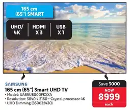 Makro Samsung 165 cm 65" Smart UHD TV offer