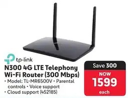 Makro Tp-link N300 4G LTE Telephony Wi-Fi Router offer
