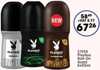 Africa Cash and Carry Playboy Roll-On Assorted 6x50ml offer