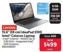 Makro Lenovo 15.6" 39 cm IdeaPad S100 Intel Celeron Laptop offer