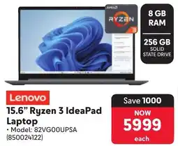 Makro Lenovo 15.6" Ryzen 3 IdeaPad Laptop offer
