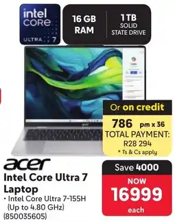 Makro Acer Intel Core Ultra 7 Laptop offer