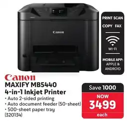 Makro Canon MAXIFY MB5440 4-in-1 Inkjet Printer offer