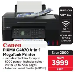 Makro Canon PIXMA G4470 4-in-1 MegaTank Printer offer