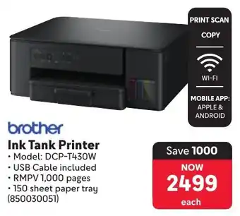Makro Brother Ink Tank Printer offer