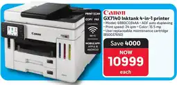 Makro Canon GX7140 Inktank 4-in-1 printer offer