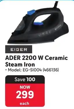 Makro Eiger ADER 2200 W Ceramic Steam Iron offer