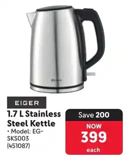 Makro Eiger Stainless Steel Kettle offer