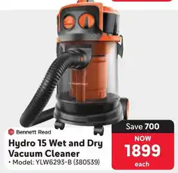 Makro Bennett Read Hydro 15 Wet and Dry Vacuum Cleaner offer