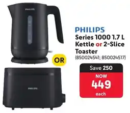 Makro Philips Series 1000 Kettle or 2-Slice Toaster offer