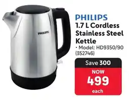 Makro Philips Cordless Stainless Steel Kettle offer