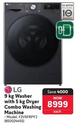 Makro LG Washer with Dryer Combo Washing Machine offer