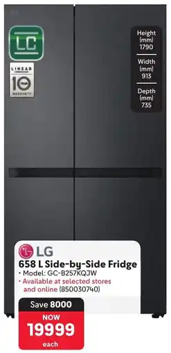 Makro LG Side-by-Side Fridge offer