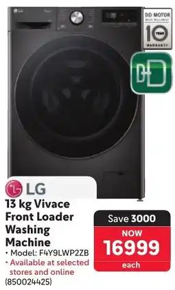 Makro LG Vivace Front Loader Washing Machine offer
