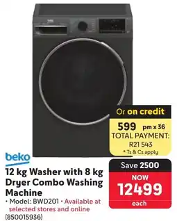 Makro Beko Washer with Dryer Combo Washing Machine offer