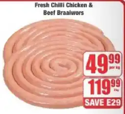 Boxer Fresh Chilli Chicken & Beef Braaiwors offer