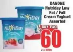 Boxer Danone Nutriday Low Fat/ Full Cream Yoghurt Assorted offer