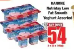 Boxer DANONE Nutriday Low Fat Smooth Yoghurt Assorted offer