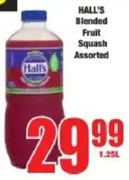 Boxer HALL'S Blended Fruit Squash Assorted offer