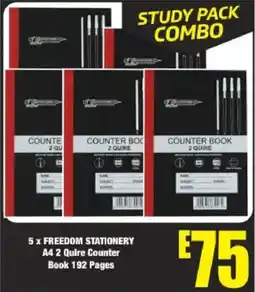 Boxer Freedom Stationery A4 2 Quire Counter Book 192 Pages offer
