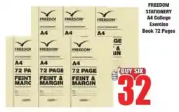 Boxer Freedom Stationery A4 College Exercise Book 72 Pages offer